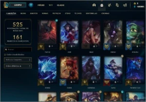 Conta Ouro 3 com 91 SKINS e TODOS os campeoens - League of Legends LOL