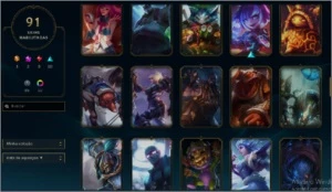 Conta Ouro 3 com 91 SKINS e TODOS os campeoens - League of Legends LOL