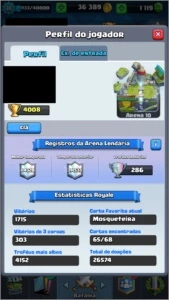 VENDO CONTA NÍVEL 11, 4000+ TROFÉUS, 1100+ GEMAS - Clash Royale