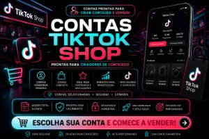 Contas Tiktok Shop Ativado - Sem Documento - Redes Sociais