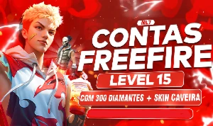 ⭐ Nível 15 + 50 Dimas + Cubo Mágico + Rei Caveira - Free Fire