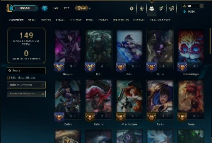Unranked com 50 Champs e 13 Skins - League of Legends LOL