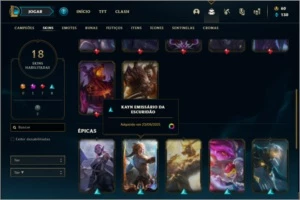 Conta prata 2 com 28 champs e 18 skins - League of Legends LOL