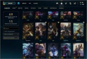 Conta prata 2 com 28 champs e 18 skins - League of Legends LOL