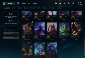 Conta prata 2 com 28 champs e 18 skins - League of Legends LOL