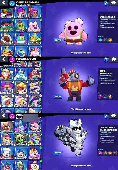 Conta Brawl Stars | KENJI + LEON 70 brawlers | Entrega Autom