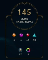Conta Lol, 145 skins,todos champs - League of Legends