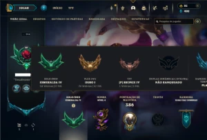 Esmeralda 4 com 130 Champs e 74 Skins + 5 Vitoriosas - League of Legends LOL