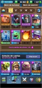 Clash royale quase XP 13, faltando apenas gold