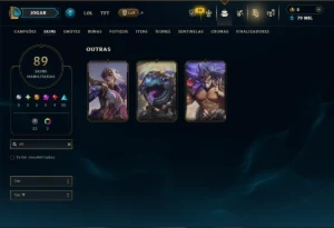 Ferro 4 com TODOS os Champs e 89 Skins ( Nivel 486 ) - League of Legends LOL