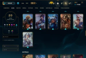 Ferro 4 com TODOS os Champs e 89 Skins ( Nivel 486 ) - League of Legends LOL