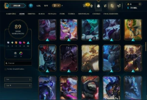 Ferro 4 com TODOS os Champs e 89 Skins ( Nivel 486 ) - League of Legends LOL