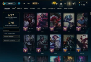 Ferro 4 com TODOS os Champs e 89 Skins ( Nivel 486 ) - League of Legends LOL