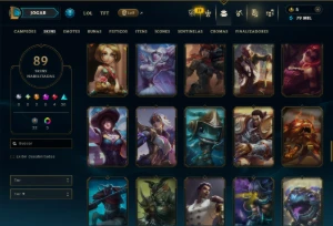 Ferro 4 com TODOS os Champs e 89 Skins ( Nivel 486 ) - League of Legends LOL