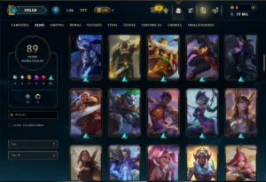 Ferro 4 com TODOS os Champs e 89 Skins ( Nivel 486 ) - League of Legends LOL