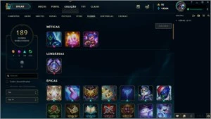 Conta LOL Season 3 - Todos os champ + 306 Skins - League of Legends
