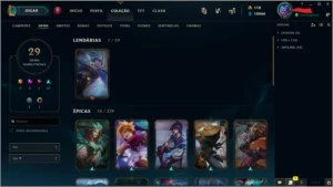 CONTA SMURF UNRANKED COM BASTANTE CHAMPS E ALGUMAS SKINS - League of Legends LOL