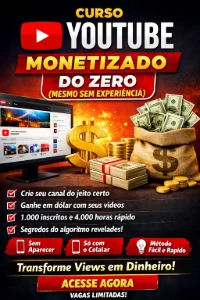 •	Aprenda a Monetizar no YouTube e Ganhe em Dólar [100%] - Cursos e Treinamentos