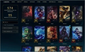 Conta LoL ouro4 todos champ com 113k essência azul,114skins - League of Legends