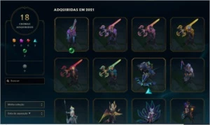 Conta LoL ouro4 todos champ com 113k essência azul,114skins - League of Legends