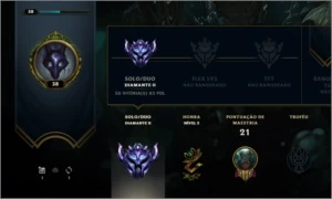 SMURF LOL D2 67% WINRATE MMR DE MESTRE COM SKIN PROJETO PYKE - League of Legends
