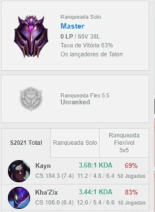 CONTA LOL MESTRE. - League of Legends