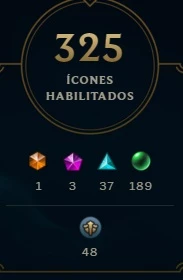 Conta LOL d4 com 228 skins e 325 icones - League of Legends