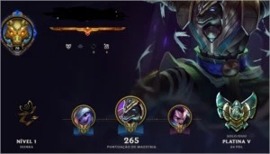Conta league of legends Platina V LOL