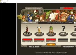 SACRIER LV 153  DOFUS RETRO MONOCONTA IX (9) (COM EQUIPS)