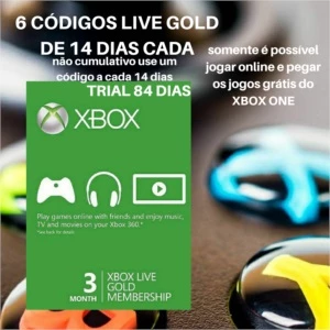 Xbox live Gold 84 dias trial