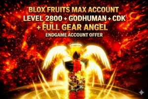 Conta Blox Fruits Level 2800 +Godhuman +CDK +Full Gear Angel - Roblox