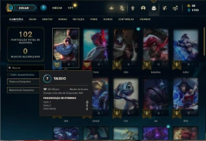 Conta Unranked com 41 Champs e 6 Skins + 2 Fragmentos - League of Legends LOL