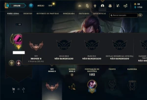 Conta Unranked com 41 Champs e 6 Skins + 2 Fragmentos - League of Legends LOL