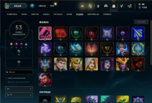 Conta Unranked com 41 Champs e 6 Skins + 2 Fragmentos - League of Legends LOL