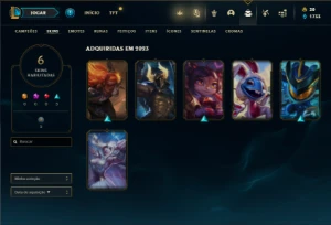 Conta Unranked com 41 Champs e 6 Skins + 2 Fragmentos - League of Legends LOL