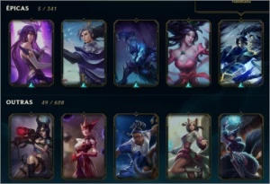 ACC UNRANKED VÁRIAS SKINS - League of Legends LOL