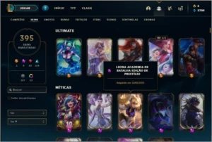 Conta prata 4 com 135 champs, 395 skins ( 6 Prestigios ) - League of Legends LOL