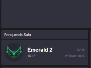 Smurf Esmeralda 2 100% Winrate - League of Legends LOL