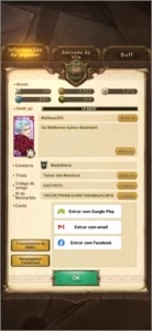 CONTA SEVEN DEADLY SINS: GRAND CROSS 7DS GLOBAL - Outros