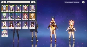 conta AR 27 com Ganyu, Bennet, Xingqiu e Diana - Genshin Impact