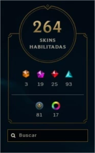 conta lol 264 skins - League of Legends
