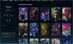 conta lol 264 skins - League of Legends