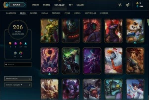Conta Gold 4 - Com todos Campeões e 206 skins - League of Legends LOL