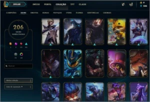 Conta Gold 4 - Com todos Campeões e 206 skins - League of Legends LOL