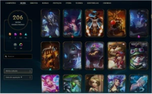 Conta Gold 4 - Com todos Campeões e 206 skins - League of Legends LOL