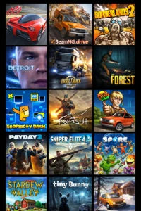 Pack Jogos Steam PC  – Assetto Corsa, ETS2, Detroit e Mais