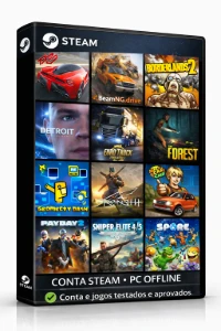 Pack Jogos Steam PC  – Assetto Corsa, ETS2, Detroit e Mais