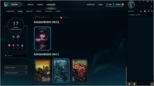 Conta Gold V c/ Borda Campeões Skins e Muitos Espólios - League of Legends LOL