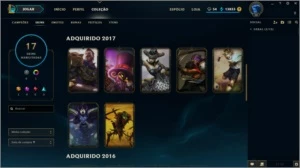 Conta Gold V c/ Borda Campeões Skins e Muitos Espólios - League of Legends LOL