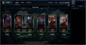 Conta Gold V c/ Borda Campeões Skins e Muitos Espólios - League of Legends LOL